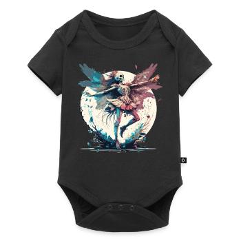 Watercolor Skeleton Fairy Gothic Fairycore Grunge - Baby Premium short-sleeve bodysuit - black - Front