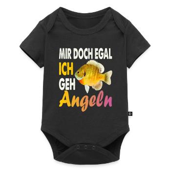 Mir Doch Egal Ich Geh Angeln Mir doch egal - Baby Premium Kurzarmbody - Schwarz - Vorne