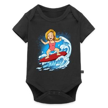 Surfeurs de vagues Surfeurs Surfeurs - Body à manches courtes Premium Bébé - noir - Devant