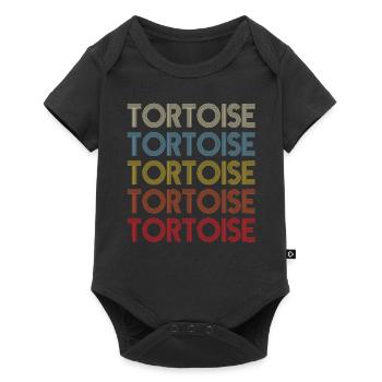 Vintage Reptile Turtle Retro Tortoise - Baby Premium short-sleeve bodysuit - black - Front