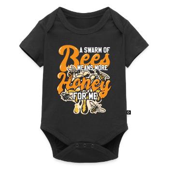 Lustiger Imker-Humor - Baby Premium Kurzarmbody - Schwarz - Vorne