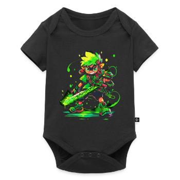 Conception de jeu cool du légendaire garçon de la forêt - Body à manches courtes Premium Bébé - noir - Devant