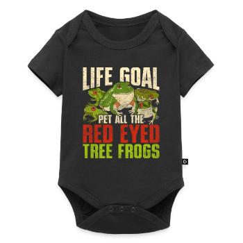 Red-eyed tree frog - Baby Premium short-sleeve bodysuit - black - Front
