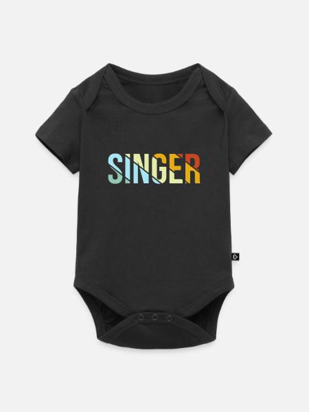 Singer Retro - Baby Premium Kurzarmbody - Schwarz