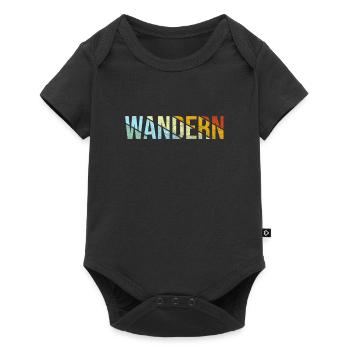 Hiking lettering retro - Baby Premium short-sleeve bodysuit - black - Front