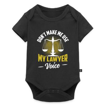 Don't force me to use my lawyer voice - Baby Premium short-sleeve bodysuit - black - Front