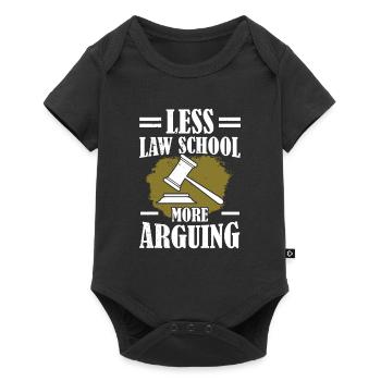 Less law studies More argumentation Lawyer Law - Baby Premium short-sleeve bodysuit - black - Front