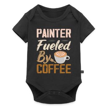 Painter Fueled By Coffee Job Profession - Baby Premium short-sleeve bodysuit - black - Front