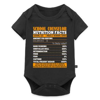 School Counselor School Counselor Nutrition Facts - Baby Premium short-sleeve bodysuit - black - Front