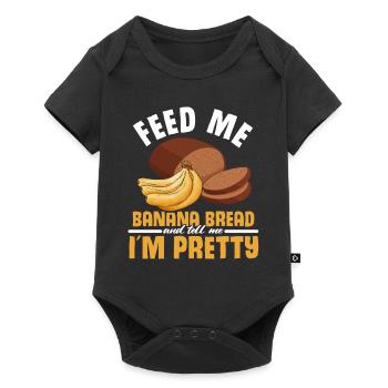 Drôle de vêtements de cuisson au pain aux bananes - Body à manches courtes Premium Bébé - noir - Devant
