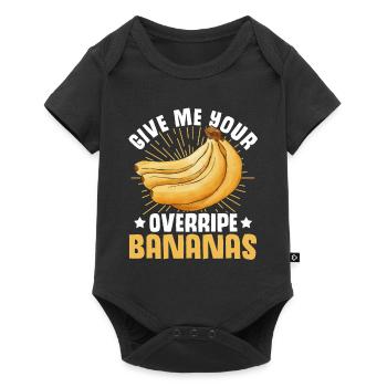 Drôle de vêtements de cuisson au pain aux bananes - Body à manches courtes Premium Bébé - noir - Devant