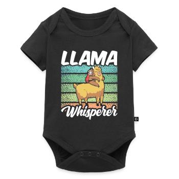Llama Whisperer Llama Animal Llamas Sayings - Baby Premium short-sleeve bodysuit - black - Front