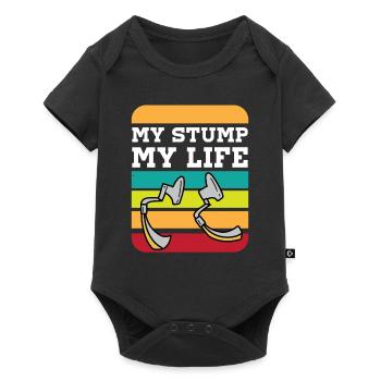 Lustiges Amputation und Beinprothesen - Baby Premium Kurzarmbody - Schwarz - Vorne