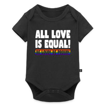 Pride LGBT love wins, we are queer and proud - Baby Premium short-sleeve bodysuit - black - Front
