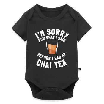 Chai Tea Gift - Baby Premium short-sleeve bodysuit - black - Front