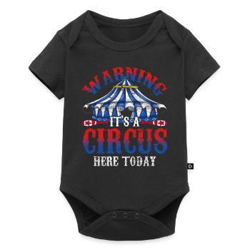 Circus Artist Attention here is a circus today - Baby Premium short-sleeve bodysuit - black - Front