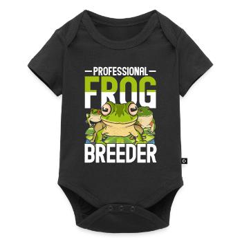 Froschzüchter Professional Frog Breeder - Baby Premium short-sleeve bodysuit - black - Front