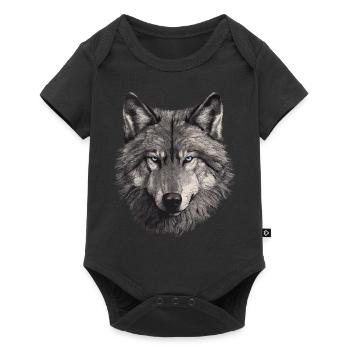 Wolf Wolf Head Scratch Marks Claws Wild - Body à manches courtes Premium Bébé - noir - Devant