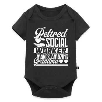 Social Worker Retired Social Worker - Baby Premium short-sleeve bodysuit - black - Front
