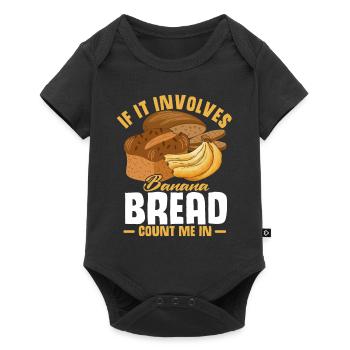Drôle de vêtements de cuisson au pain aux bananes - Body à manches courtes Premium Bébé - noir - Devant