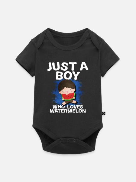 Wassermelone - Baby Premium Kurzarmbody - Schwarz