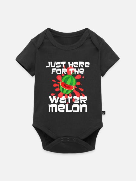 Wassermelone - Baby Premium Kurzarmbody - Schwarz