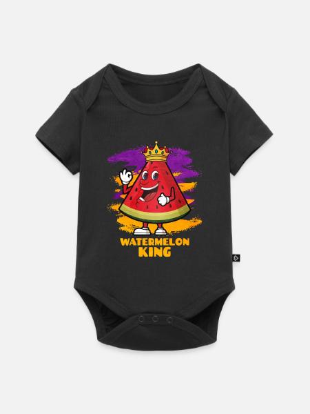 Wassermelone - Baby Premium Kurzarmbody - Schwarz