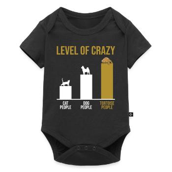 Reptile Tortoise Lover Turtle Funny Level Of Crazy - Baby Premium short-sleeve bodysuit - black - Front