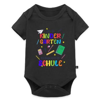 Einschulung Schulanfang Grundschule 1. Klasse - Baby Premium Kurzarmbody - Schwarz - Vorne