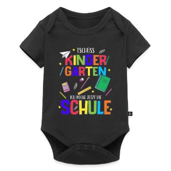 Einschulung Schulanfang Grundschule 1. Klasse - Baby Premium Kurzarmbody - Schwarz - Vorne