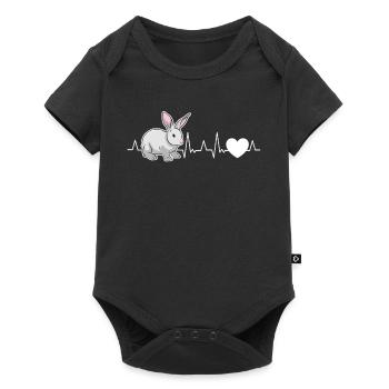 Rabbit Heartbeat Rabbit - Baby Premium short-sleeve bodysuit - black - Front
