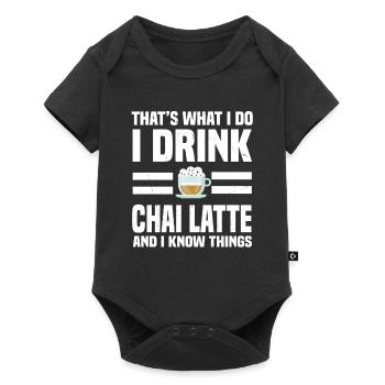 Dicton Chai Latte - Body à manches courtes Premium Bébé - noir - Devant
