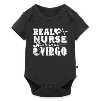 Virgo Real Nurses Are Born As Virgo - Baby Premium short-sleeve bodysuit - black - Front