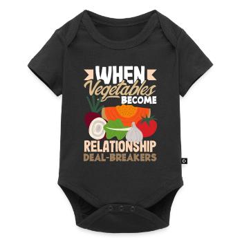 Quand les légumes deviennent des ruptures de relation - Body à manches courtes Premium Bébé - noir - Devant