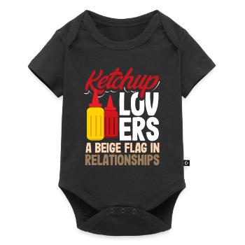 Ketchup lovers A beige flag in relationships - Baby Premium Kurzarmbody - Schwarz - Vorne