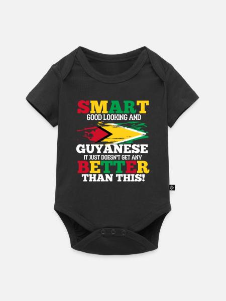 Guyana - Baby Premium Kurzarmbody - Schwarz