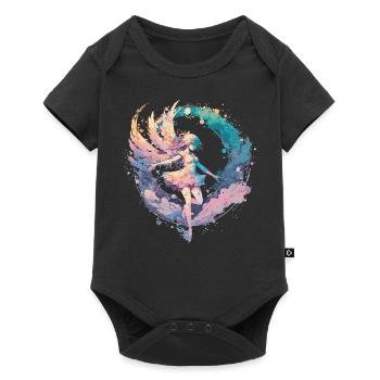 Aquarelle Fairy Painting Fairycore Pastel Goth Bu - Body à manches courtes Premium Bébé - noir - Devant