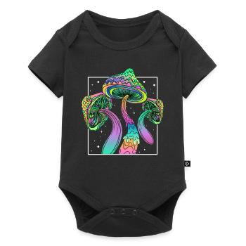 Psychedelic Fungi Festival EDM Music - Baby Premium short-sleeve bodysuit - black - Front