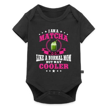 Funny Matcha Mama Outfit Mother's Day - Baby Premium short-sleeve bodysuit - black - Front