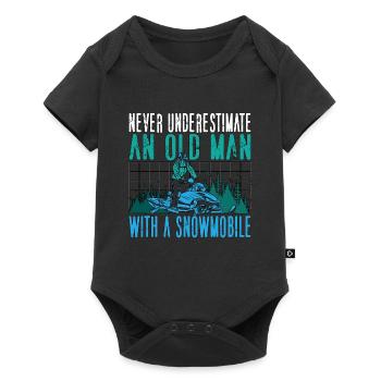 Snowmobile Racing Never Underestimate An Old Snow - Baby Premium short-sleeve bodysuit - black - Front