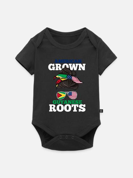 Guyana - Baby Premium Kurzarmbody - Schwarz