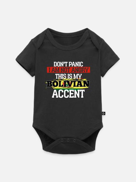 Bolivien - Baby Premium Kurzarmbody - Schwarz