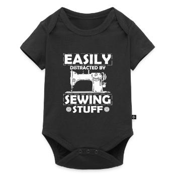 Facilement distrait par la couture Artisanat Couture - Body à manches courtes Premium Bébé - noir - Devant