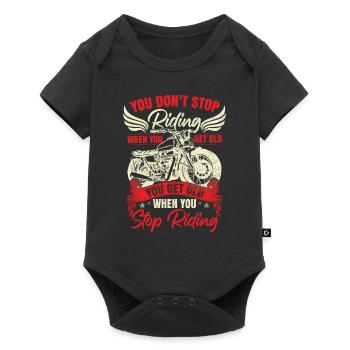Motocycliste Rider Motard Drôle - Body à manches courtes Premium Bébé - noir - Devant