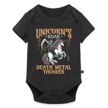 Goth Rock Satan Unicorn Festivals Death Metal - Baby Premium short-sleeve bodysuit - black - Front