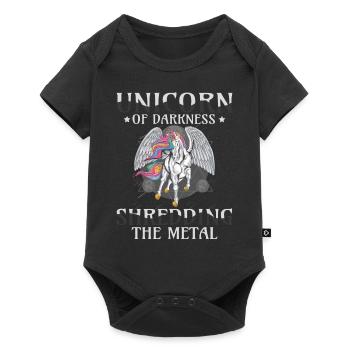 Goth Rock Satan Unicorn Festivals Death Metal - Body à manches courtes Premium Bébé - noir - Devant