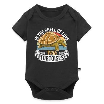 Shell Of Love With Tortoises Vintage Turtle Reptil - Baby Premium short-sleeve bodysuit - black - Front
