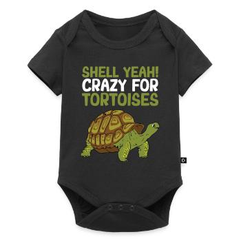 Reptile Turtle Funny Shell yes Crazy For Tortoise - Baby Premium short-sleeve bodysuit - black - Front