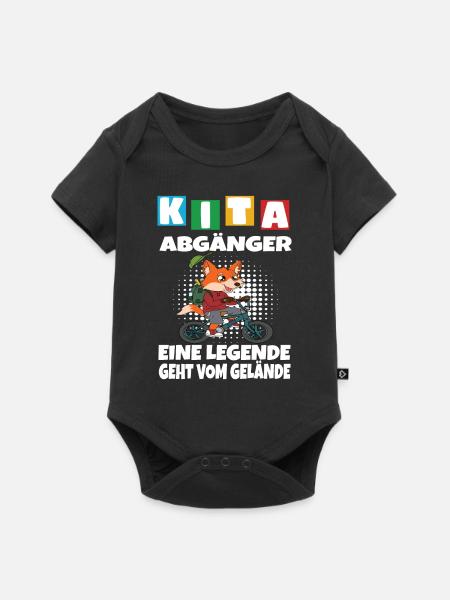Kindergarten Abgänger Schulanfang Einschulung - Baby Premium Kurzarmbody - Schwarz