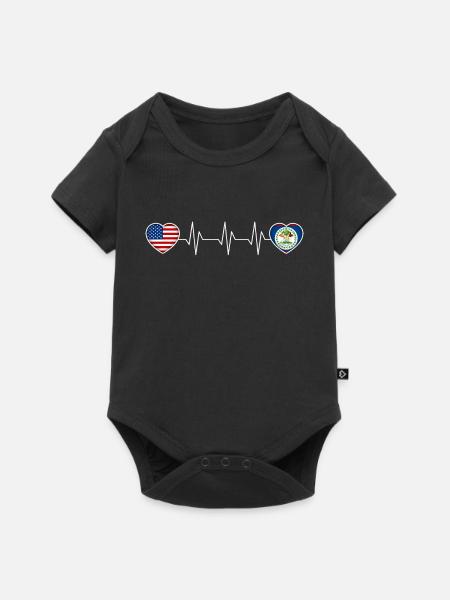 Belize - Baby Premium Kurzarmbody - Schwarz